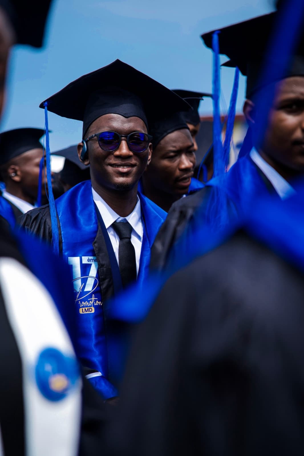 Alpha Oumar Diallo en toge, le jour de la remise des diplômes